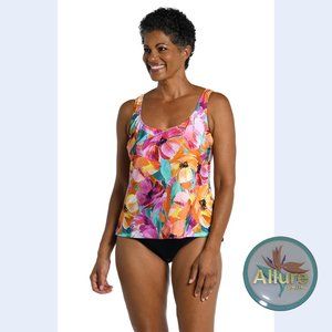 Maxine of Hollywood Swimwear Sunset Boutiquet Scoop Neck Tankini Top